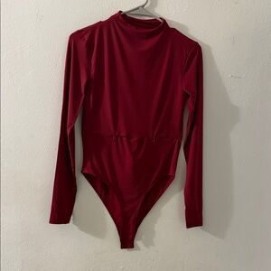 Zara Red Long Sleeve Bodysuit